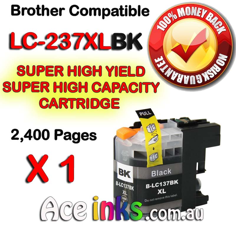 Super High Yield Compatible Brother LC137XLBK